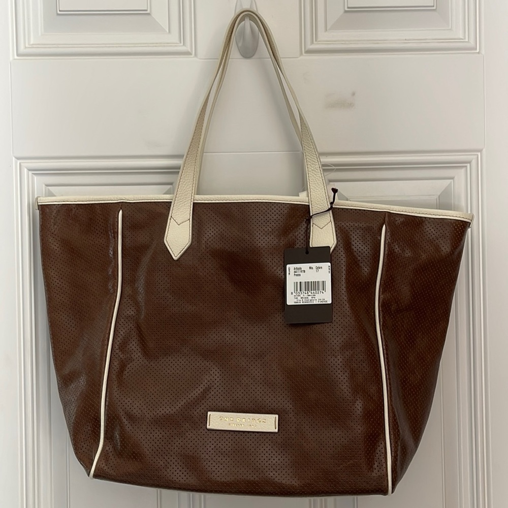 The Bridge Firenze Made in Italy lightweight leather tote bag | brown
